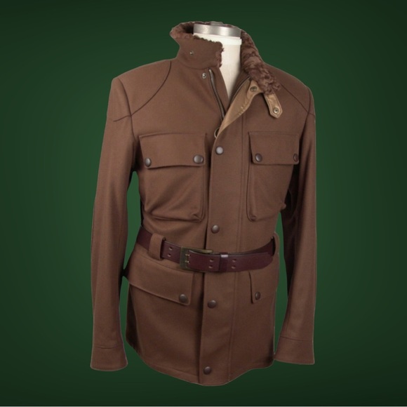 $4000 Belstaff Black Label Catwalk Wool Astrakhan Kanzler Jacket Size L - Picture 11 of 12